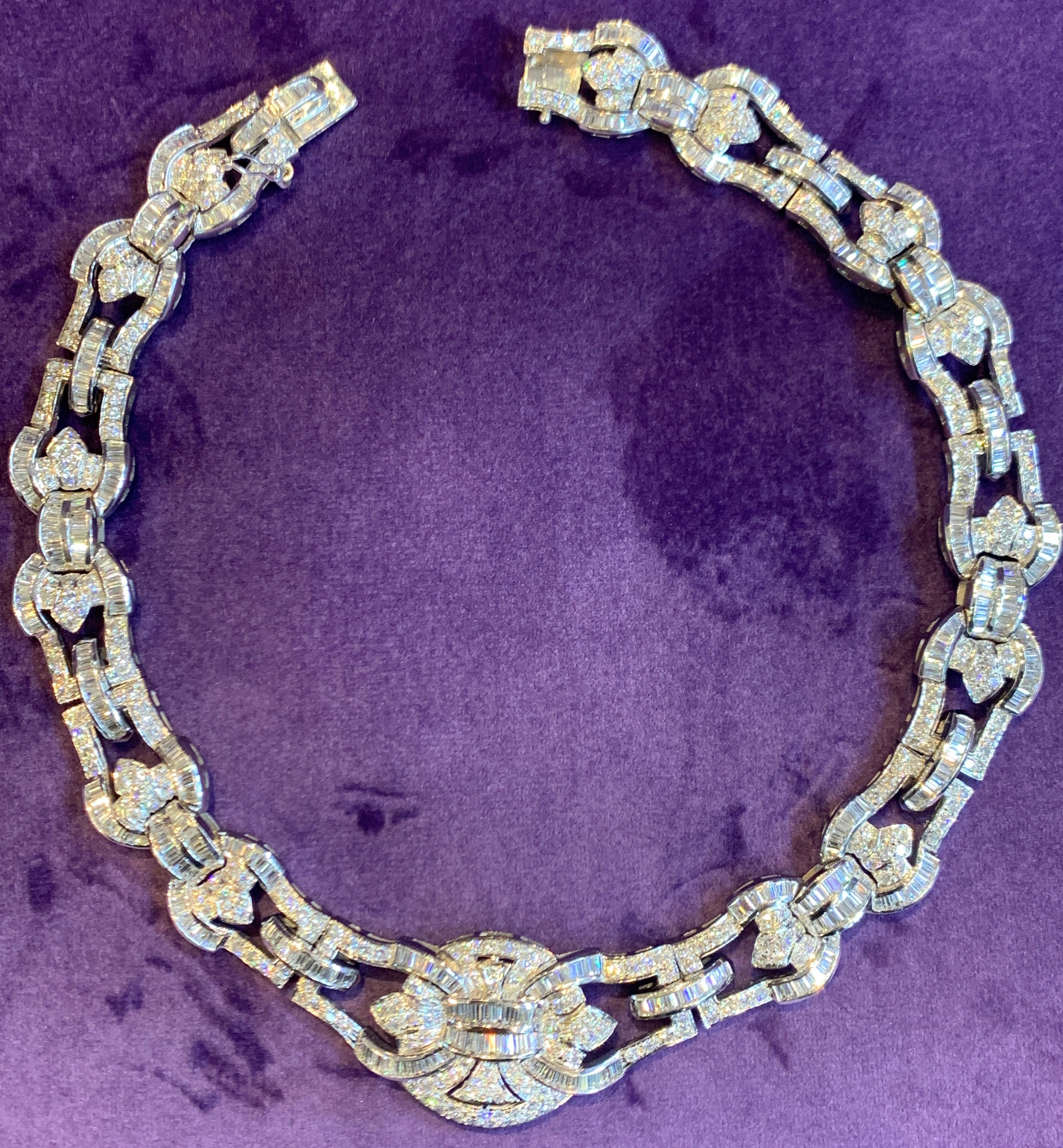 Baguette Cut Mixed Cut Diamond Necklace