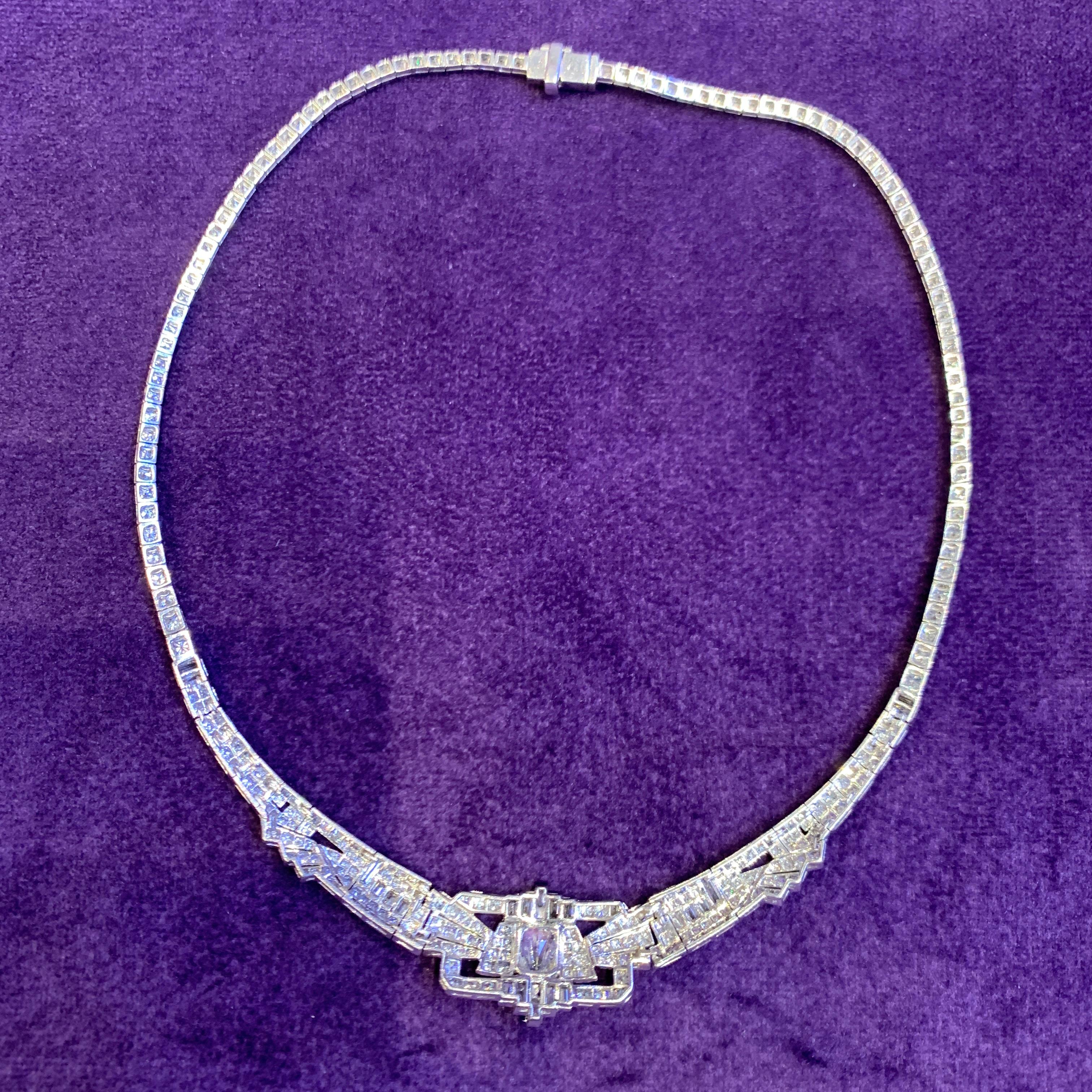 Mixed Cut Diamond Necklace For Sale 2