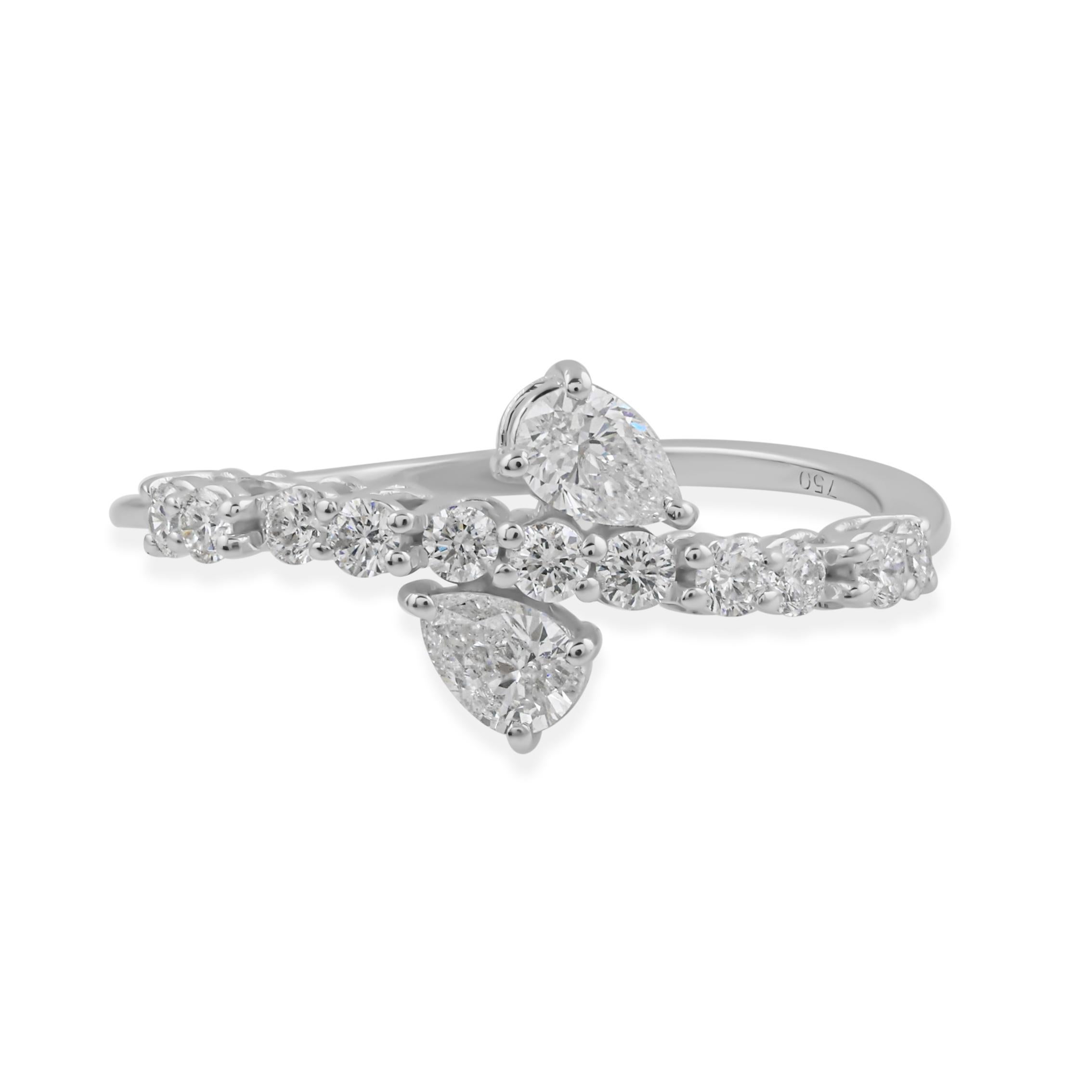 For Sale:  Mixed Cut Minimalist Diamond Engagement Ring 14k Solid Gold Fine Jewelry 6