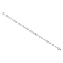 Diamante natural talla mixta SI/H 15,31 TQW Oro blanco Pulsera de tenis de aniversario