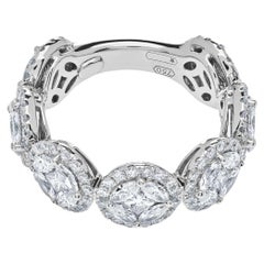 Mixed Diamond Cut Eternity Band