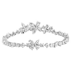 Mixed Diamond Tennis Cluster Bracelet