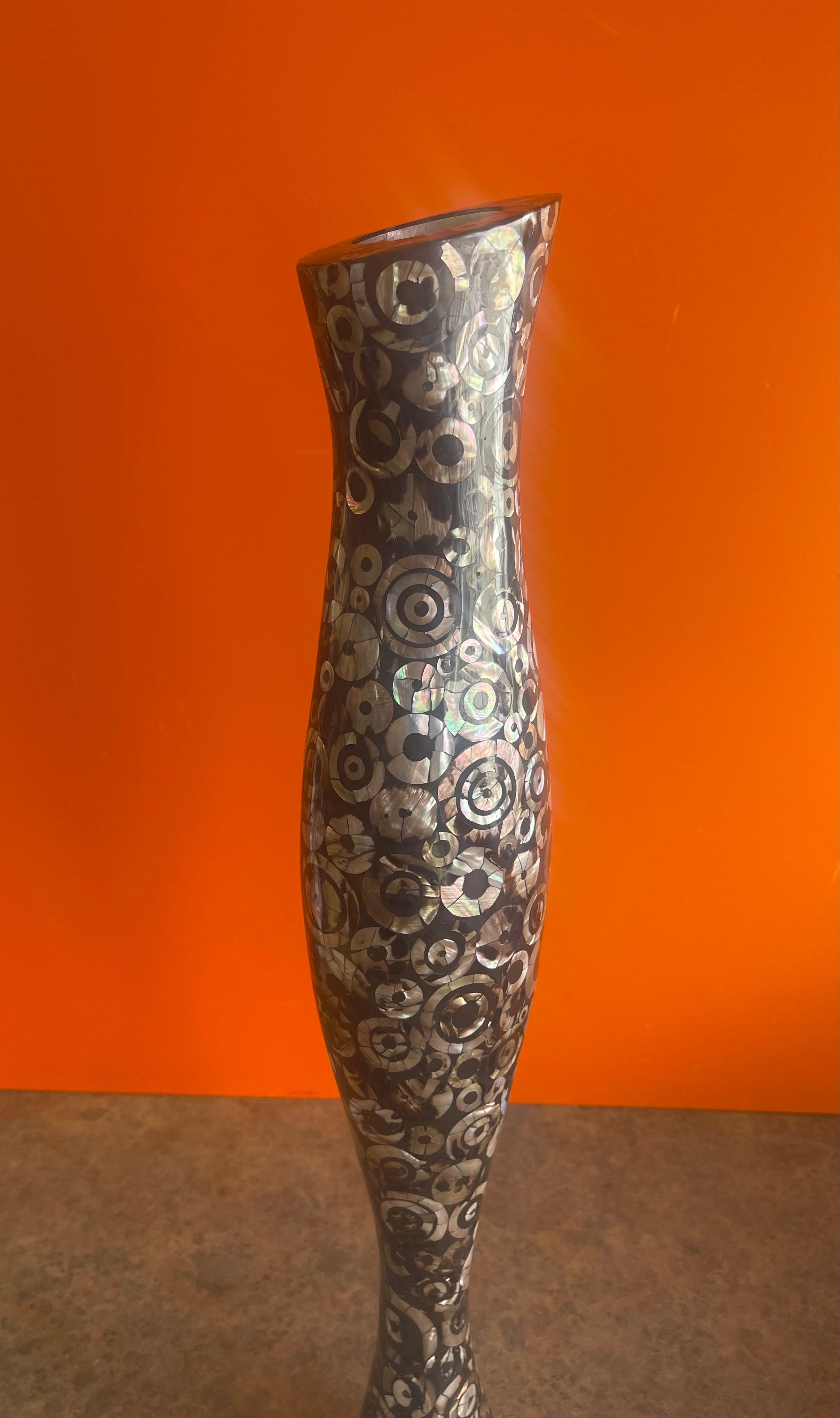 Mixed Exotic Contemporary Serving Vase by R&Y Augousti of Paris In Good Condition For Sale In San Diego, CA