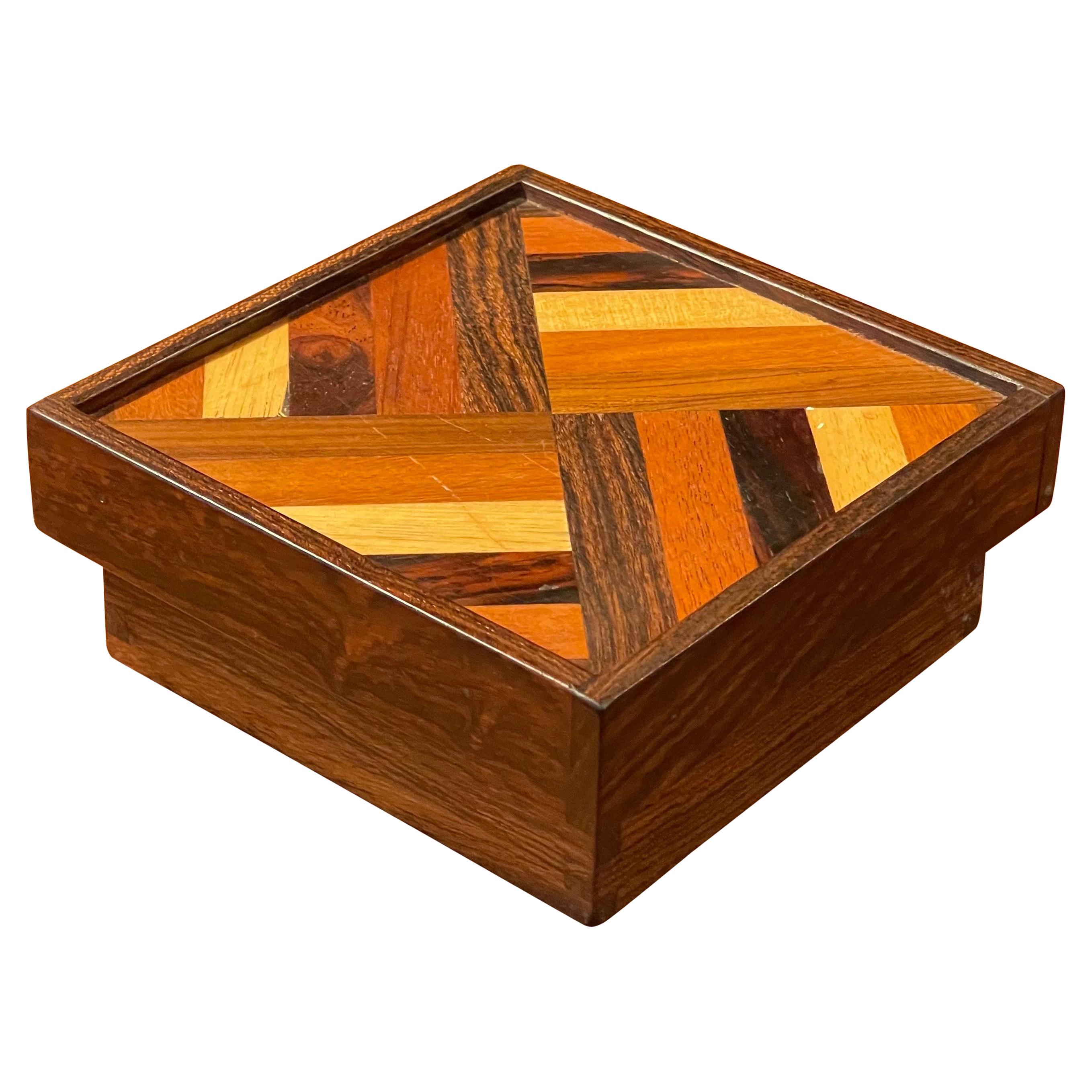 Mixed Exotic Wood Trinket Box by Don Shoemaker