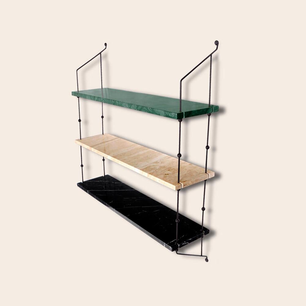 Mensola Morse in marmo misto e acciaio nero di OxDenmarq
Dimensioni: P 21 x L 80 x H 87 cm
Materiali: Acciaio, marmo sabbia, marmo verde indio, marmo nero marquina
Disponibile anche: Sono disponibili diverse opzioni di marmo e cornici

OX DENMARQ è