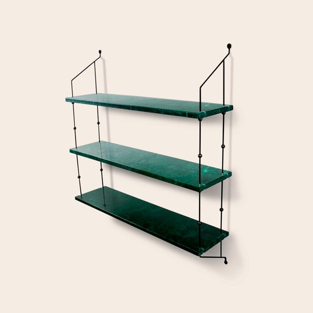 Other Mixed Marble and Black Steel Morse Shelf by OxDenmarq For Sale