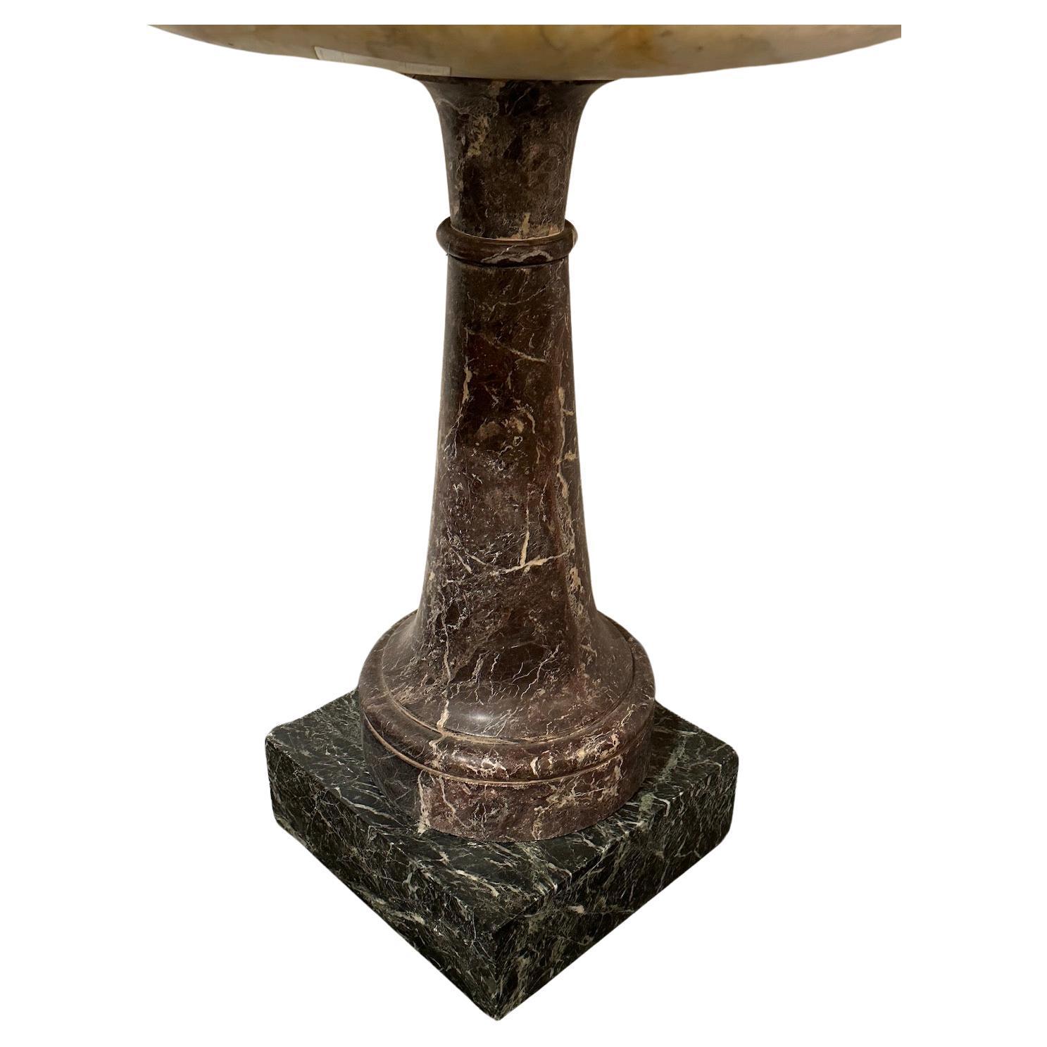 Neoclassical Mixed Marble Baptismal Font  For Sale