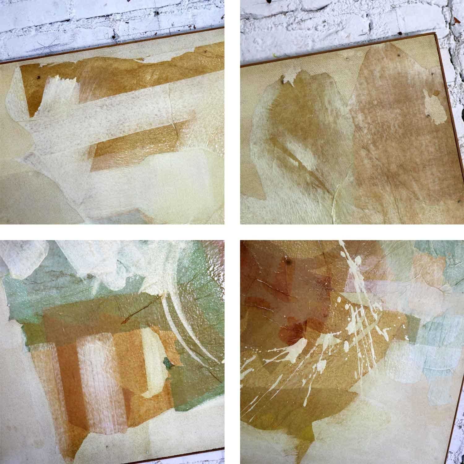 MCM Mixed-Media Abstraktes 2d-Kunstwerk „ Where No Sea Runs“ von Richard Slimon, 1962 im Angebot 5