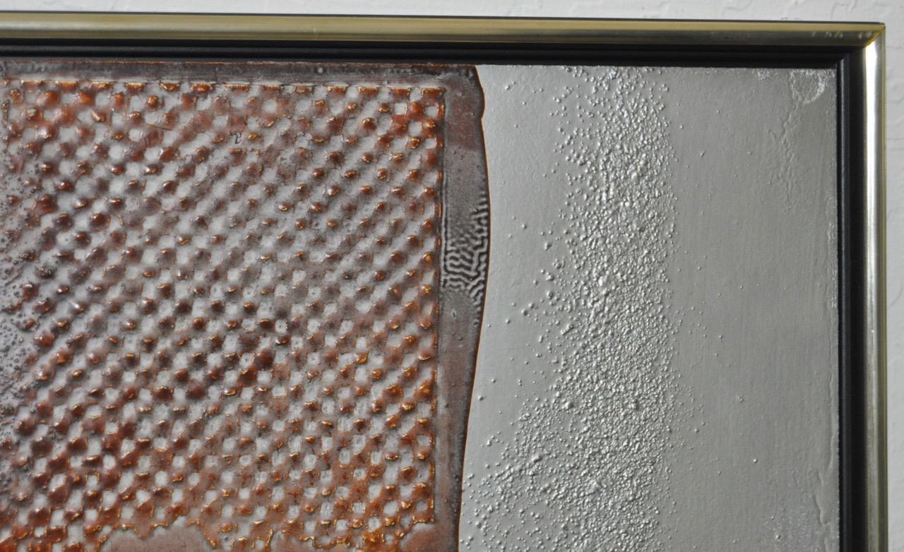 Abstraktes Gemälde in Mischtechnik von COFI 'Jean-Christian Villat' um 1980 (Handbemalt)