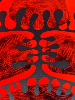 Mixed Media Abstract Painting by Miami Artist Gustavo Oviedo Titled Spinal  2021