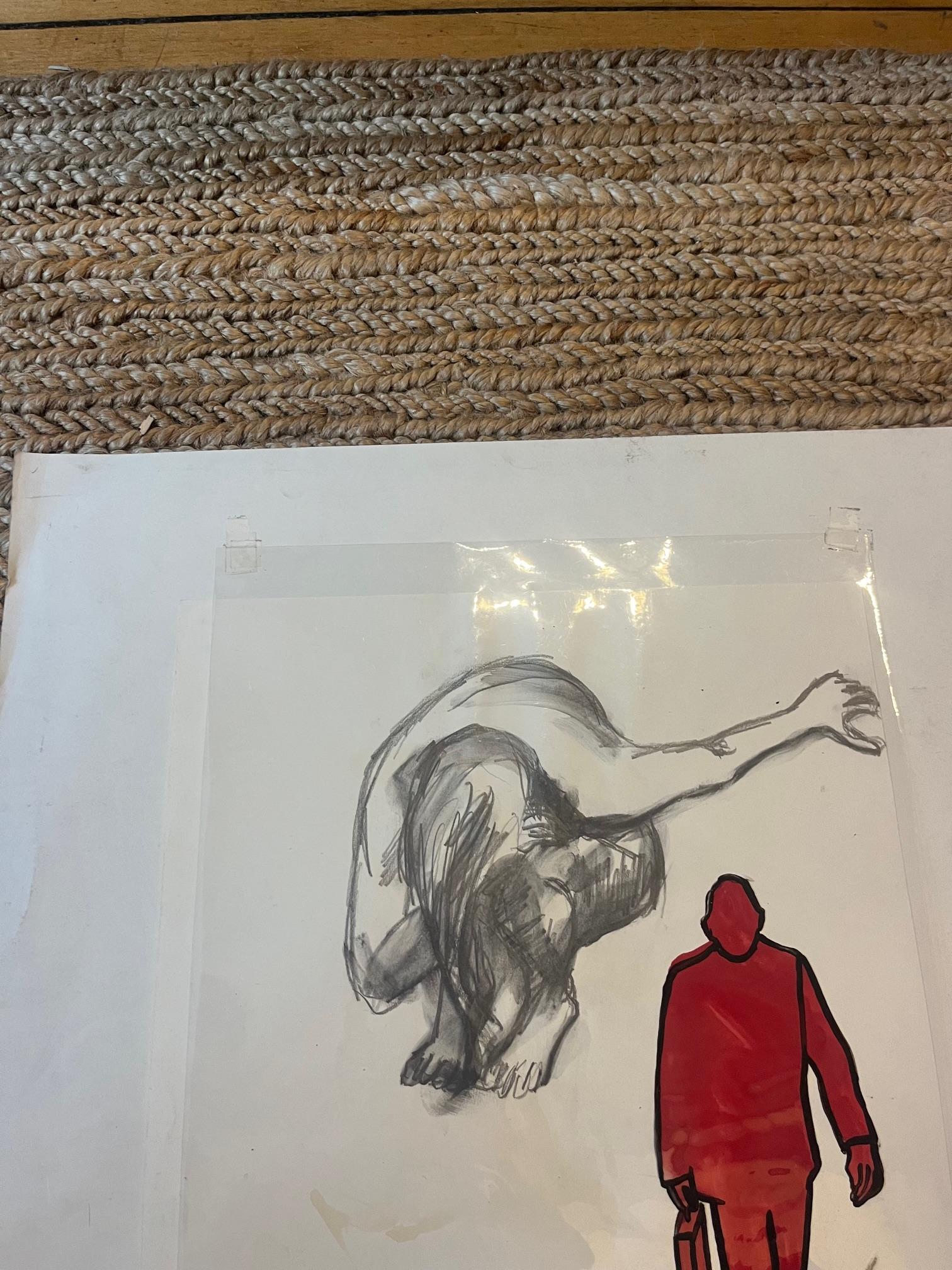 Mixed Media-Kunst auf Papier im Zustand „Gut“ im Angebot in New York, NY