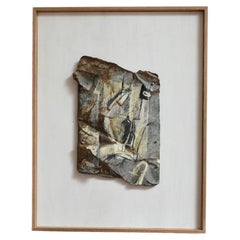 Gemischtes Medienkunstwerk auf Metall, von Gen, 1980er Jahre.