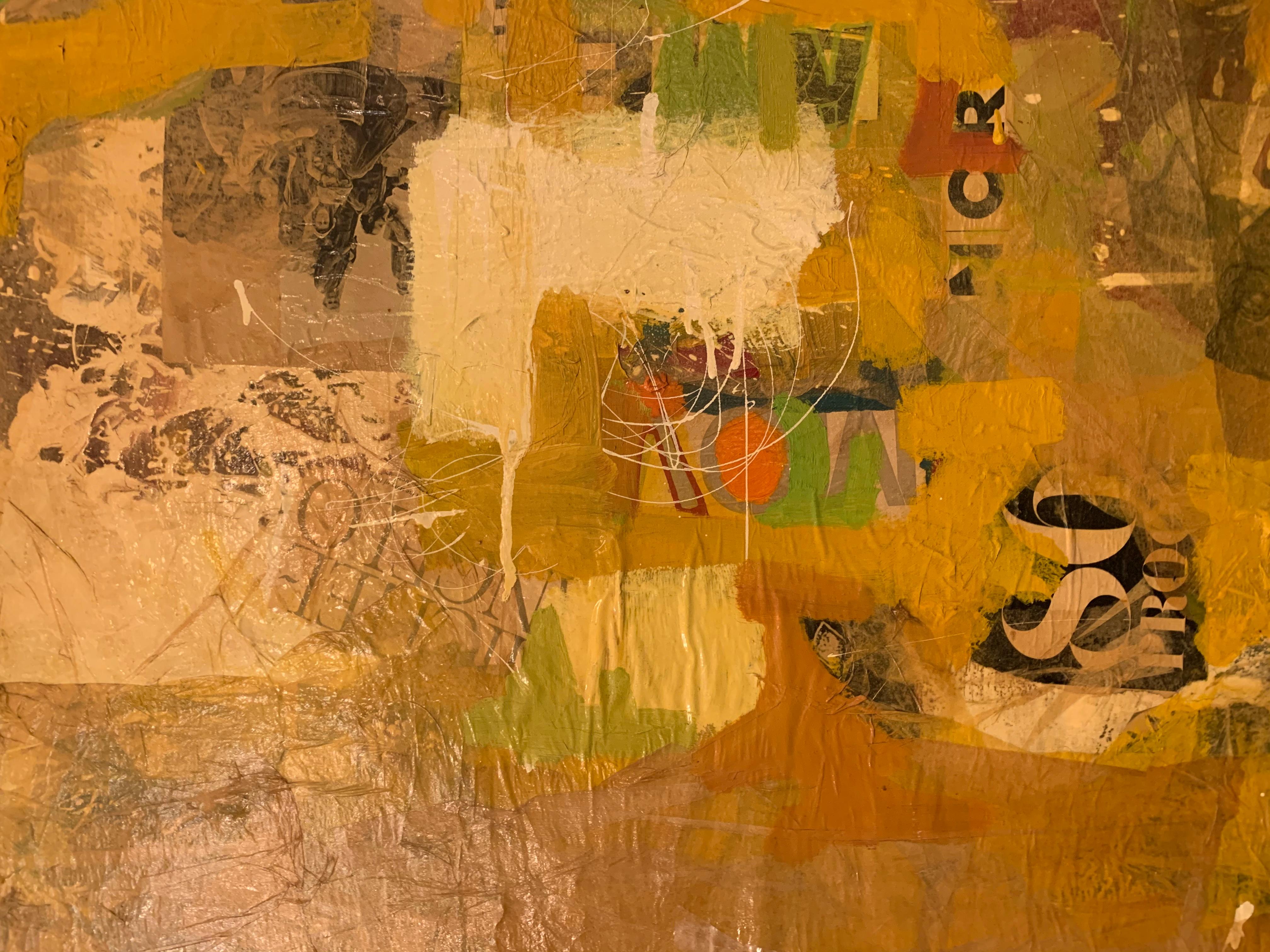 Mixed-Media Collage Art by Tom Marchin In Good Condition For Sale In East Hampton, NY