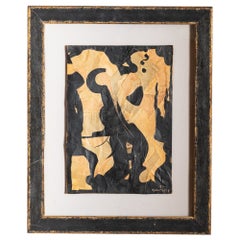 Mixed Media Collage by Belgian Artist Marcel Delmotte, Belgium 1951