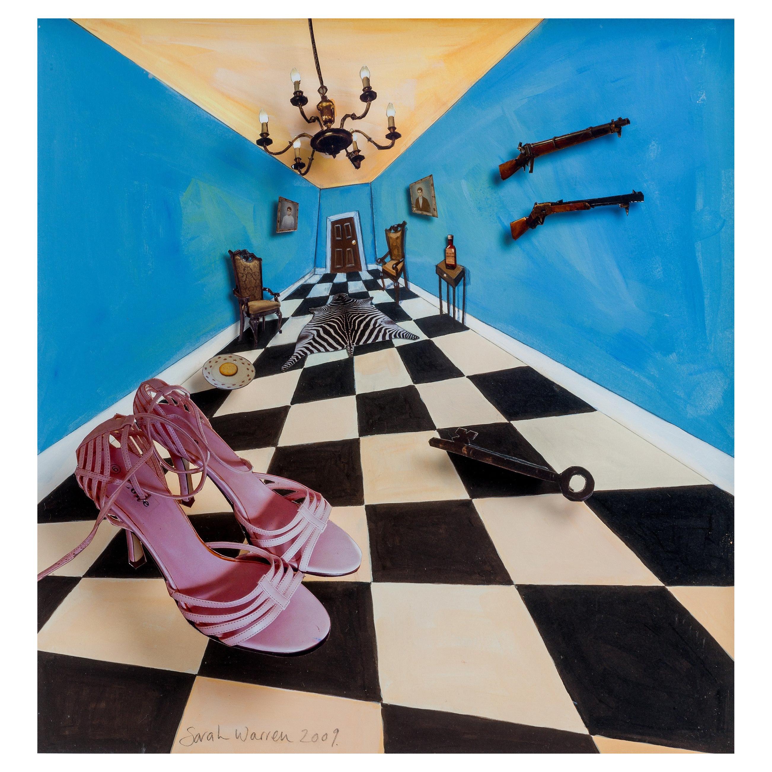 Collage NonObjective with MixedMedia Forms at 1stDibs