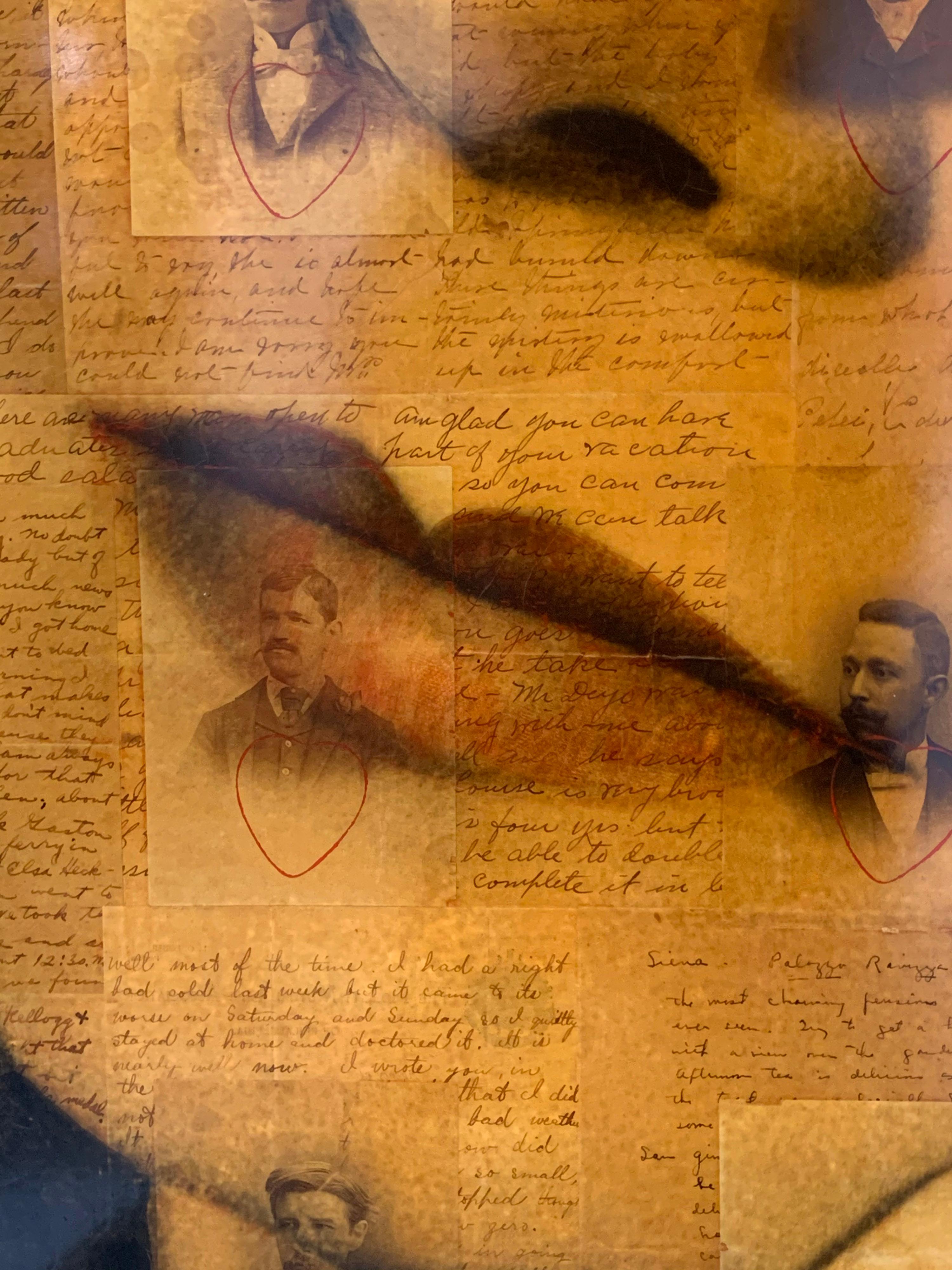 Collage de photographies et de lettres en techniques mixtes d'antiquités par Ben Freeman en vente 1