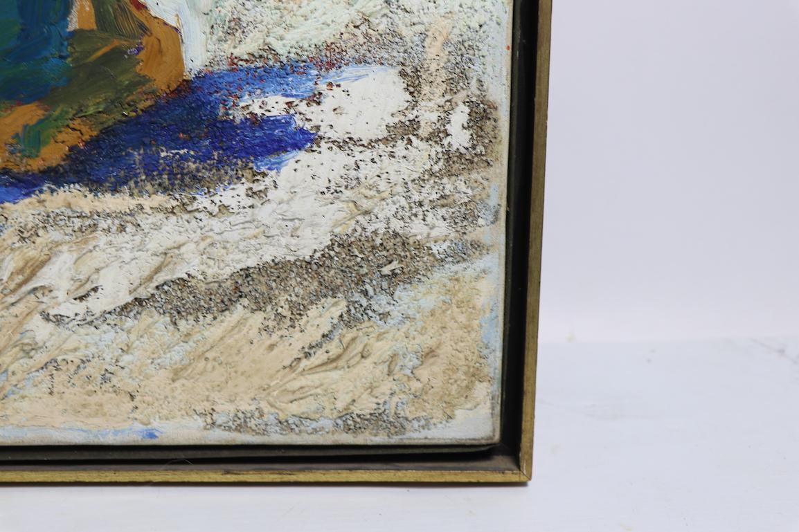 Mixed Media Collage Oil Painting by Rene Brouchard In Good Condition In New York, NY