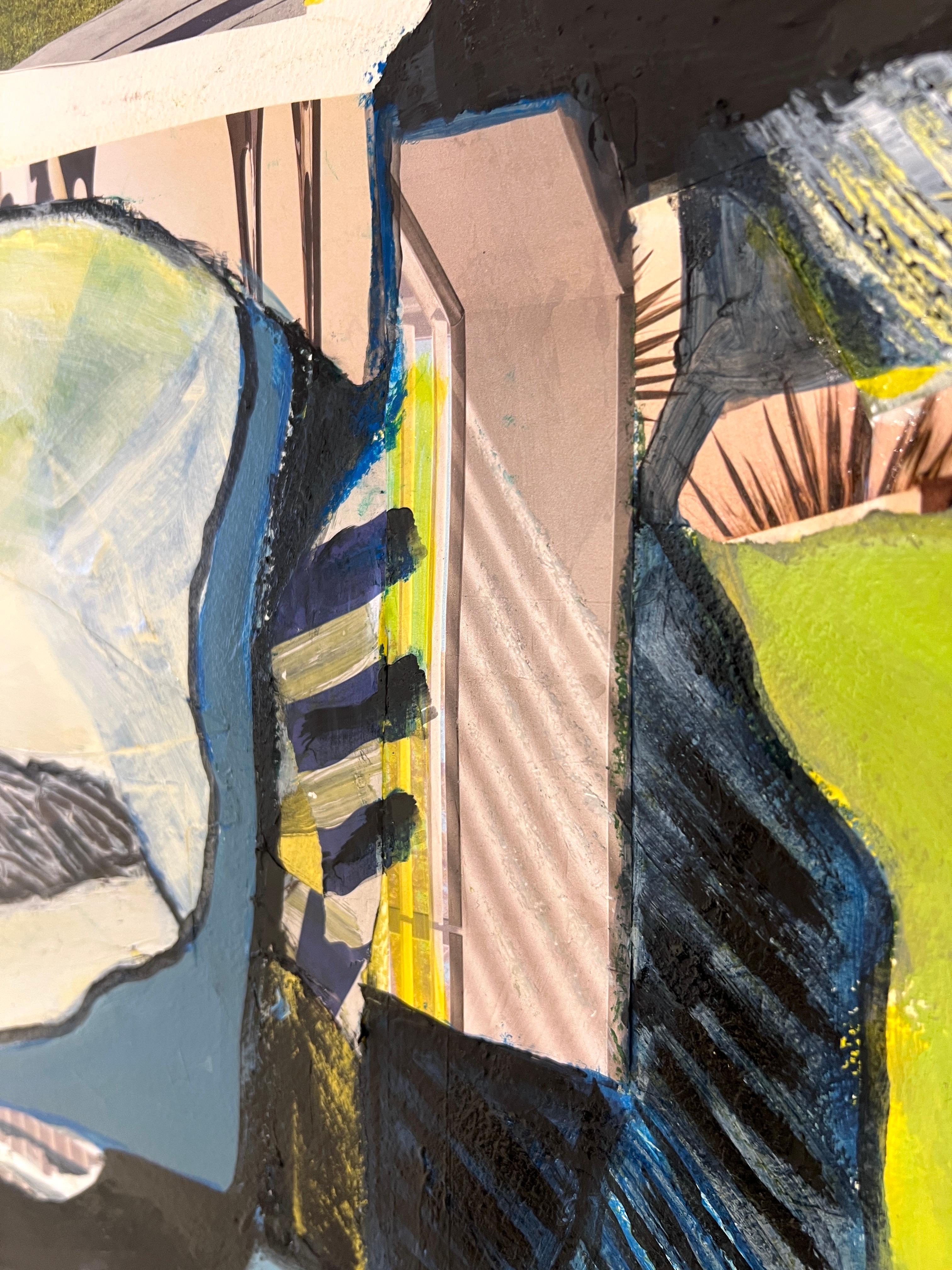 Mixed Media Collage on Paper by Susan E. Wolfe For Sale 7