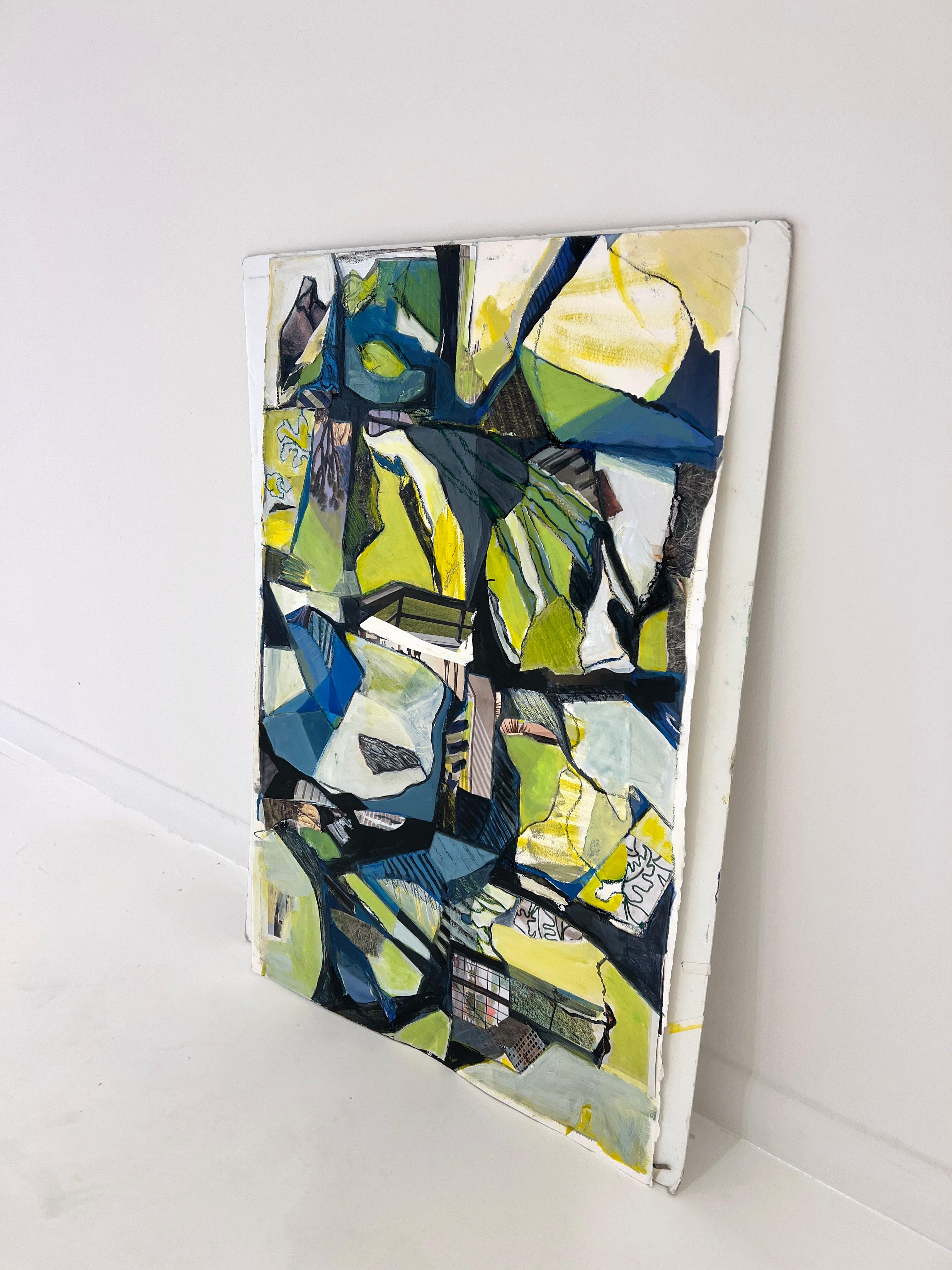 Abstract mixed media collage on paper by Susan E. Wolfe, New York.
(Unframed)
