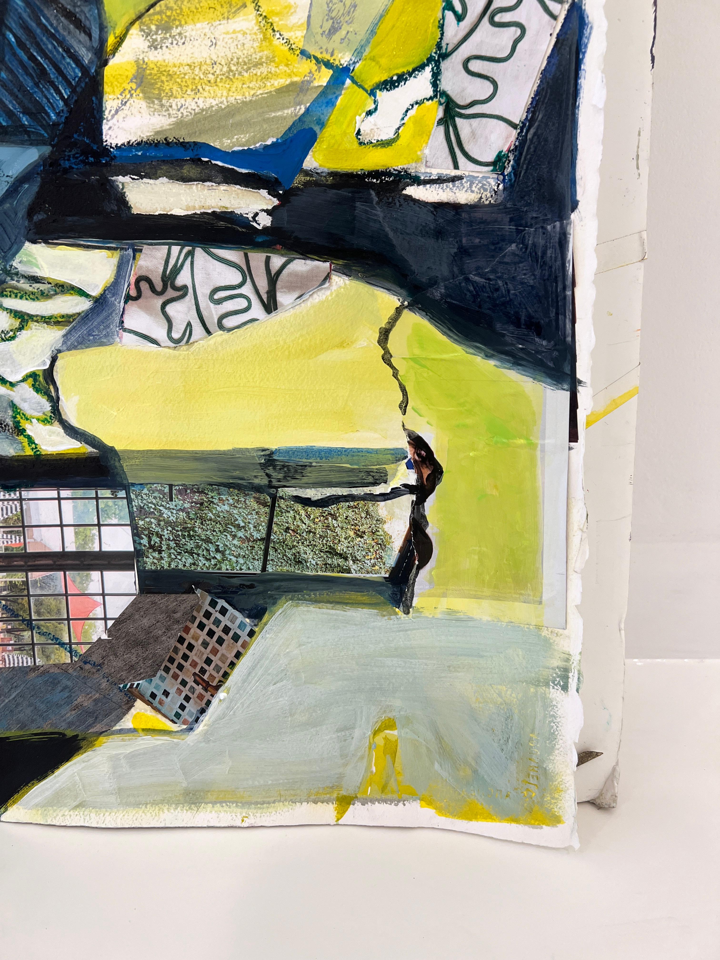 Mixed Media Collage on Paper by Susan E. Wolfe For Sale 3