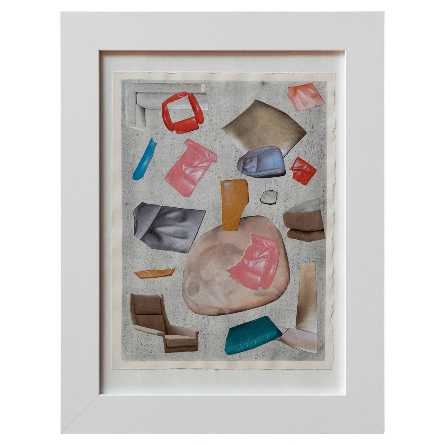 Framed Contemporary Mixed Media Collage on Paper, Ilana Harris-Babou  'Imprint I' For Sale at 1stDibs