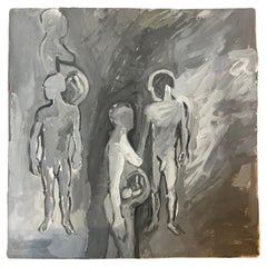 Esbozo de figura en técnica mixta sobre papel de Edith Isaac-Rose
