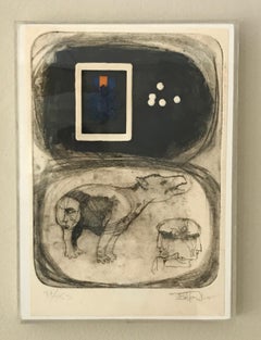 Mixed-Media Lithograph by Texas Artist Bob Fowler