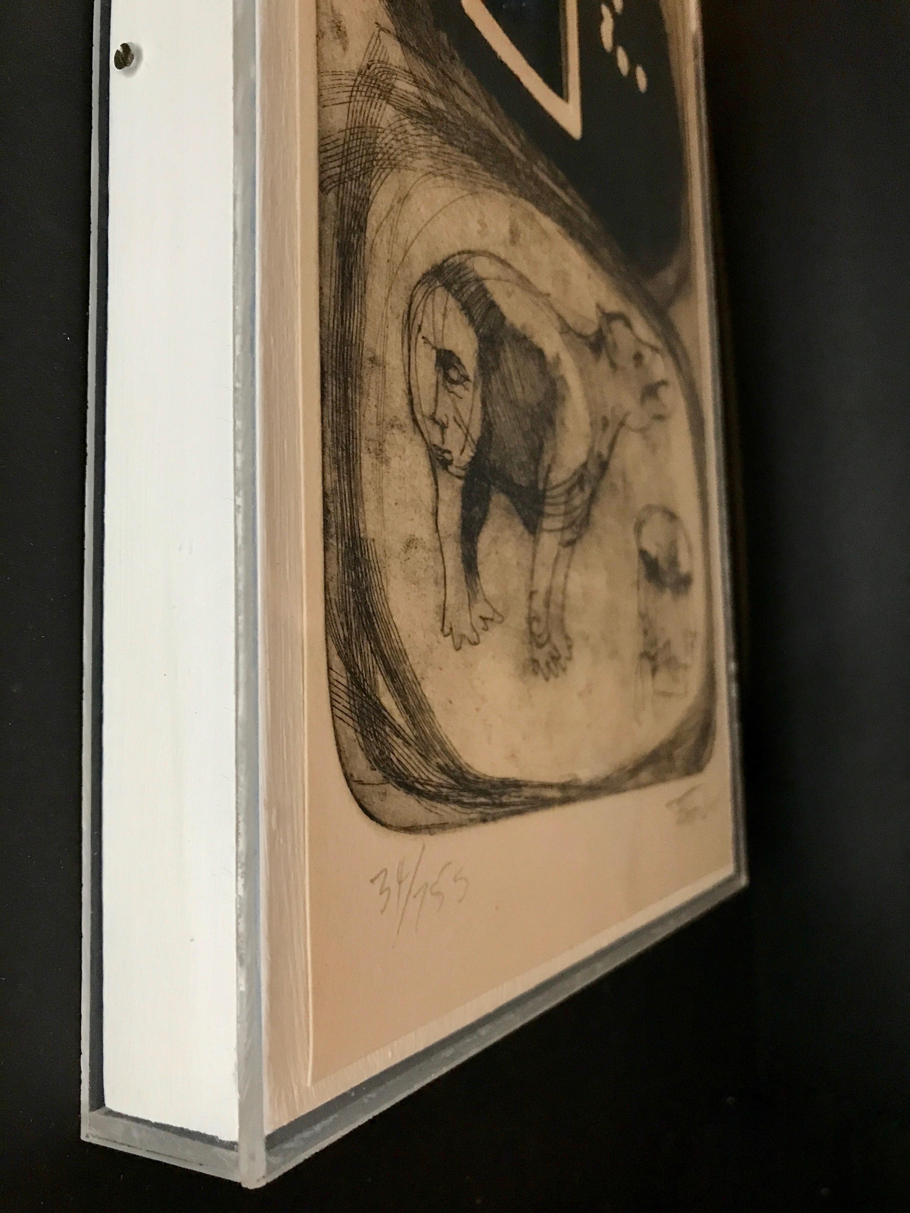 Mixed-Media Lithograph by Texas Artist Bob Fowler In Good Condition In Dallas, TX