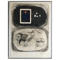 Mixed-Media Lithograph by Texas Artist Bob Fowler