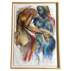 Mixed Media Nude painting by Mary L Mackie