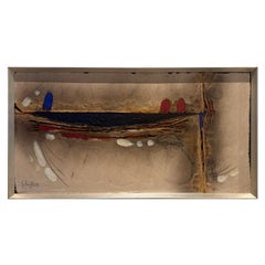 Mixed Media on Board by Erling Andersen Danish Artist signed Erling 69, Denmark