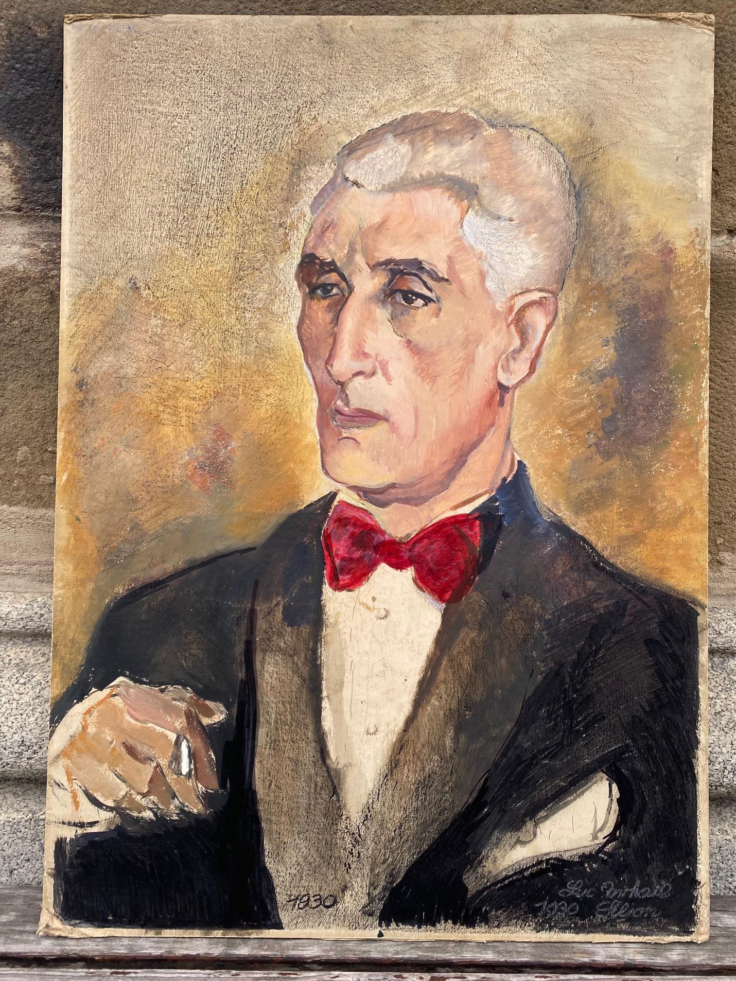 Técnica mixta  a bordo  retrato de un caballero por Lucretia Mihail Silion
Firmado y fechado en la base: 