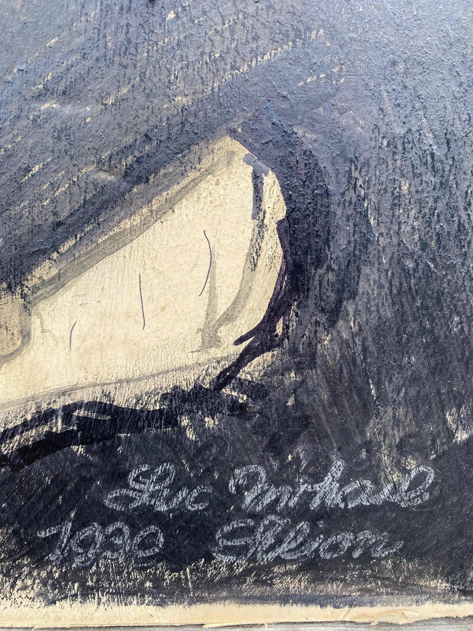 Técnica mixta  a bordo  Retrato de un caballero Por Lucretia Mihail Silion en venta 1