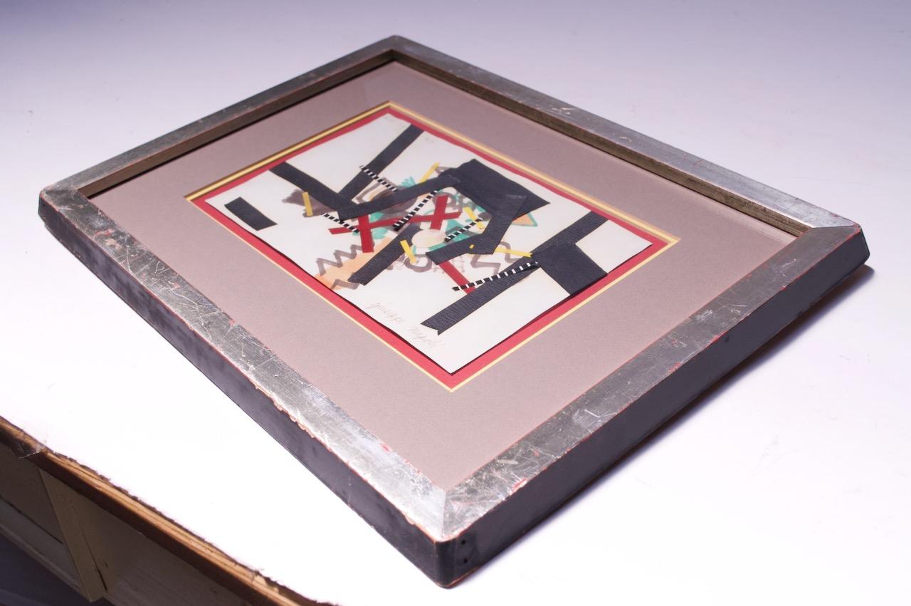 Giuseppe Napoli  (1929 - 1967) Techniques mixtes sur papier (collage / aquarelle). Partie intégrante de la communauté d'artistes de Greenwich Village et de l'école de New York des années 1950 et 1960, Napoli était un aquarelliste, un sculpteur et un