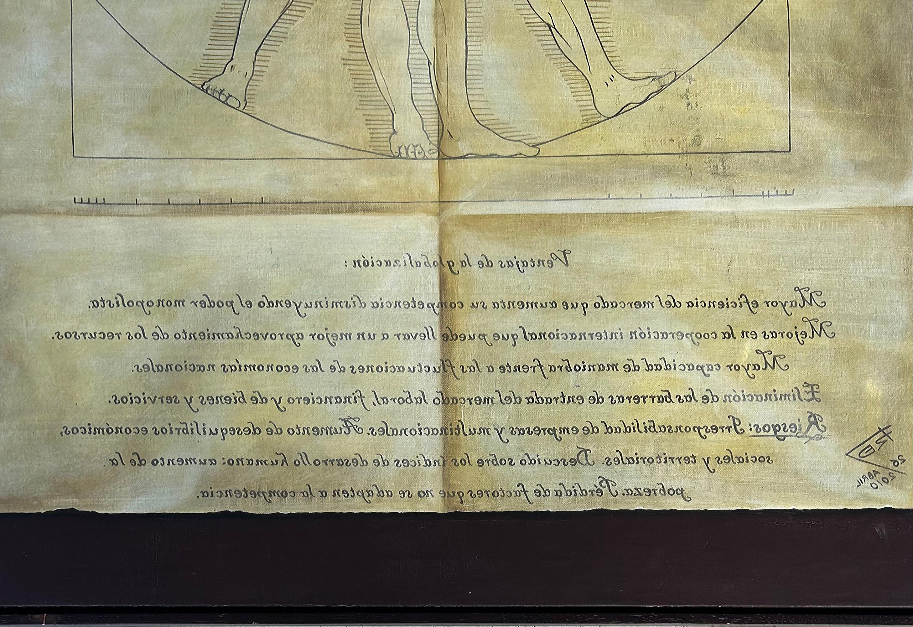 XXI secolo e contemporaneo Pittura a tecnica mista basata sugli scritti del romano Vitruvio del I secolo a.C. in vendita