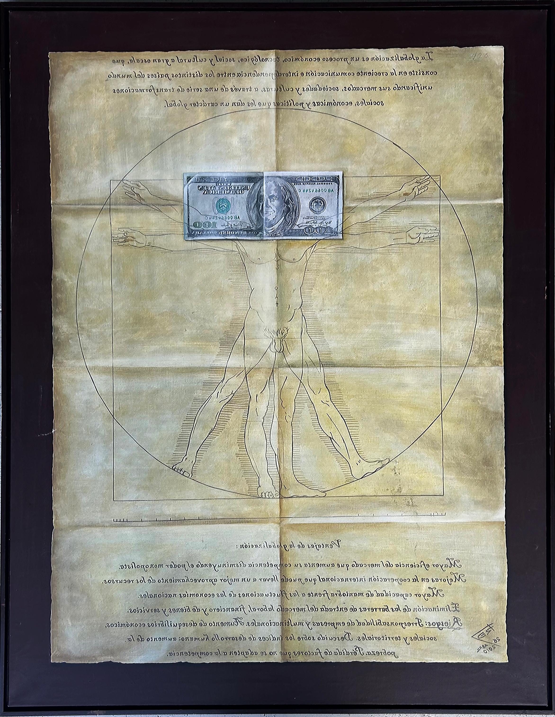 Tela Pittura a tecnica mista basata sugli scritti del romano Vitruvio del I secolo a.C. in vendita