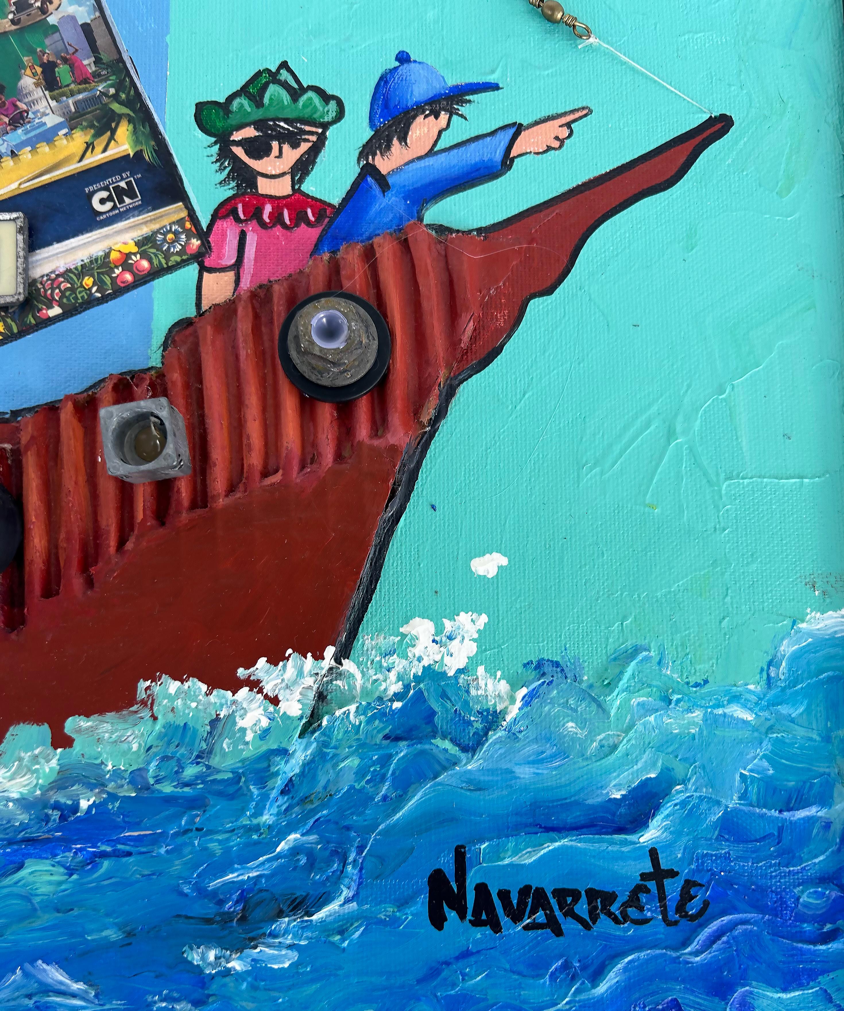 Pintura en técnica mixta del artista cubano-americano Juan Navarette  