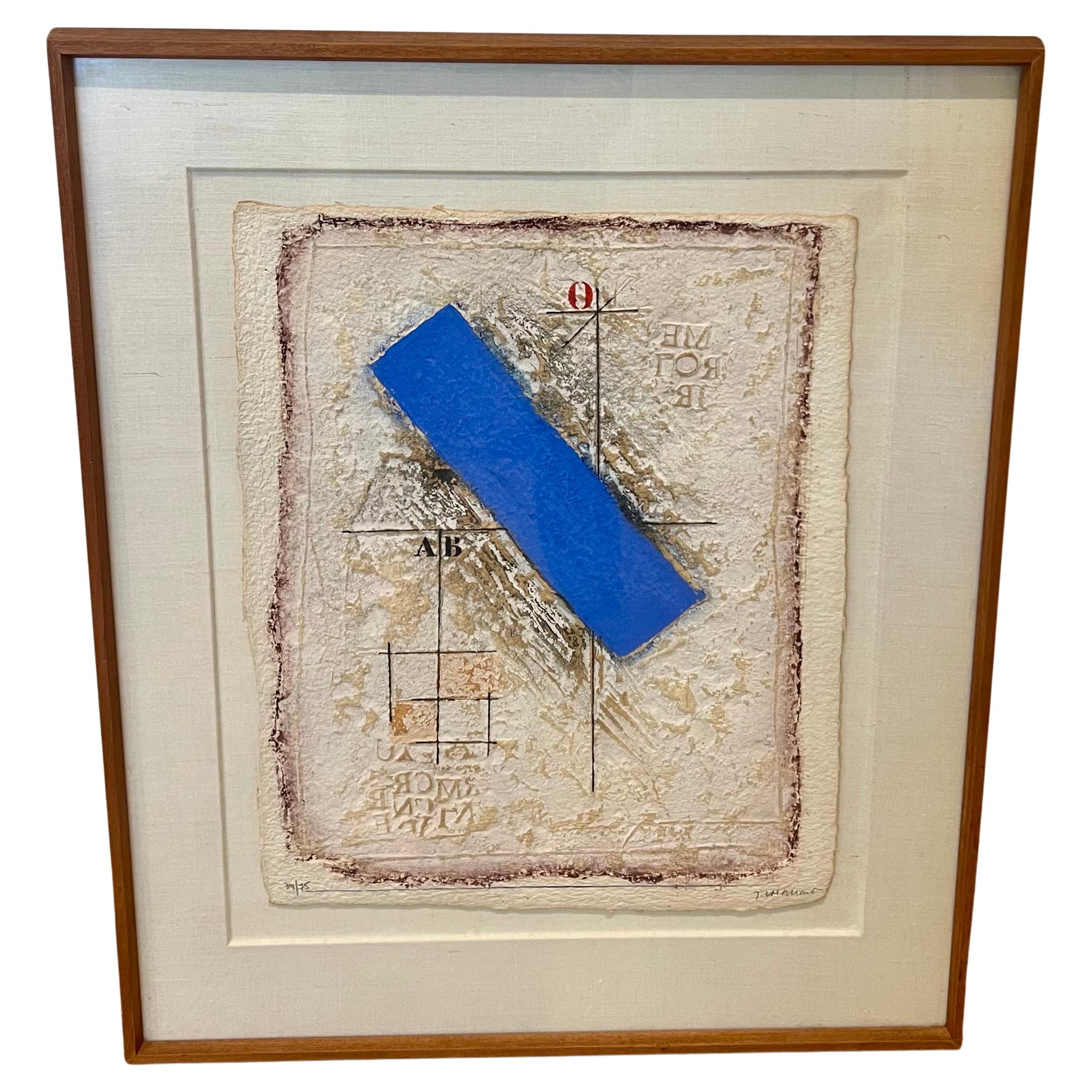 Gemischte Medien Signierte und nummerierte Carborundum-Radierung von James Coignard 34/75 (Postmoderne) im Angebot