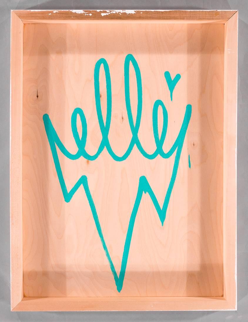 A mixed-media limited edition work by the well known street artist Elle.