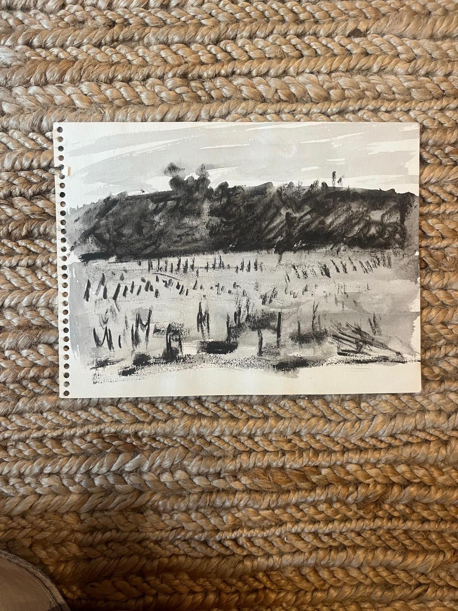 Moderne Sketch sur papier technique mixte en vente