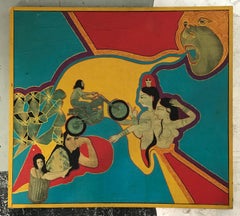 Mixed Media Summer of Love Psychedelic Hippie Art