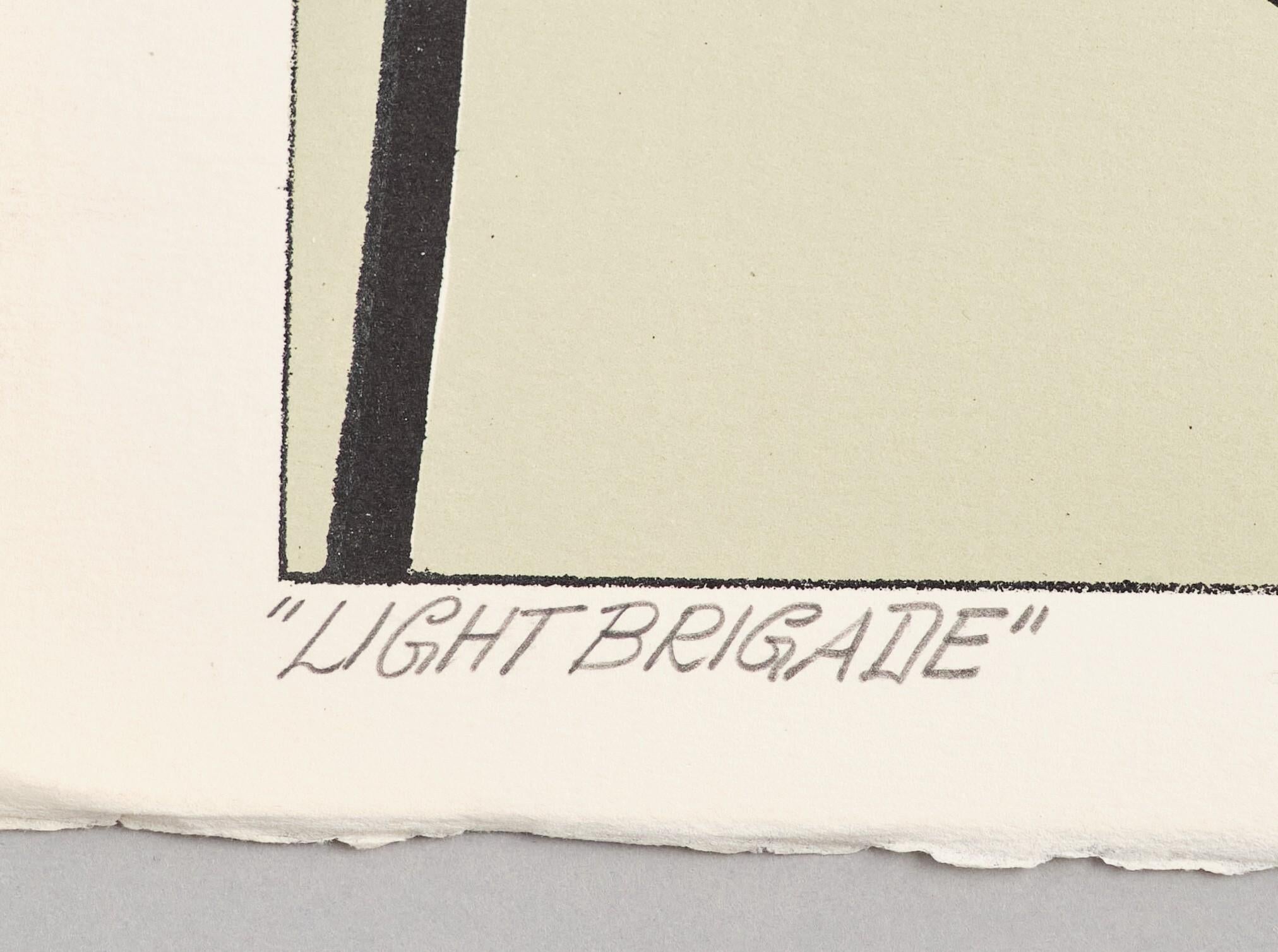 Autre Collage surréaliste / Lithographie intitulée « Light Brigade » de Robert A. Nelson