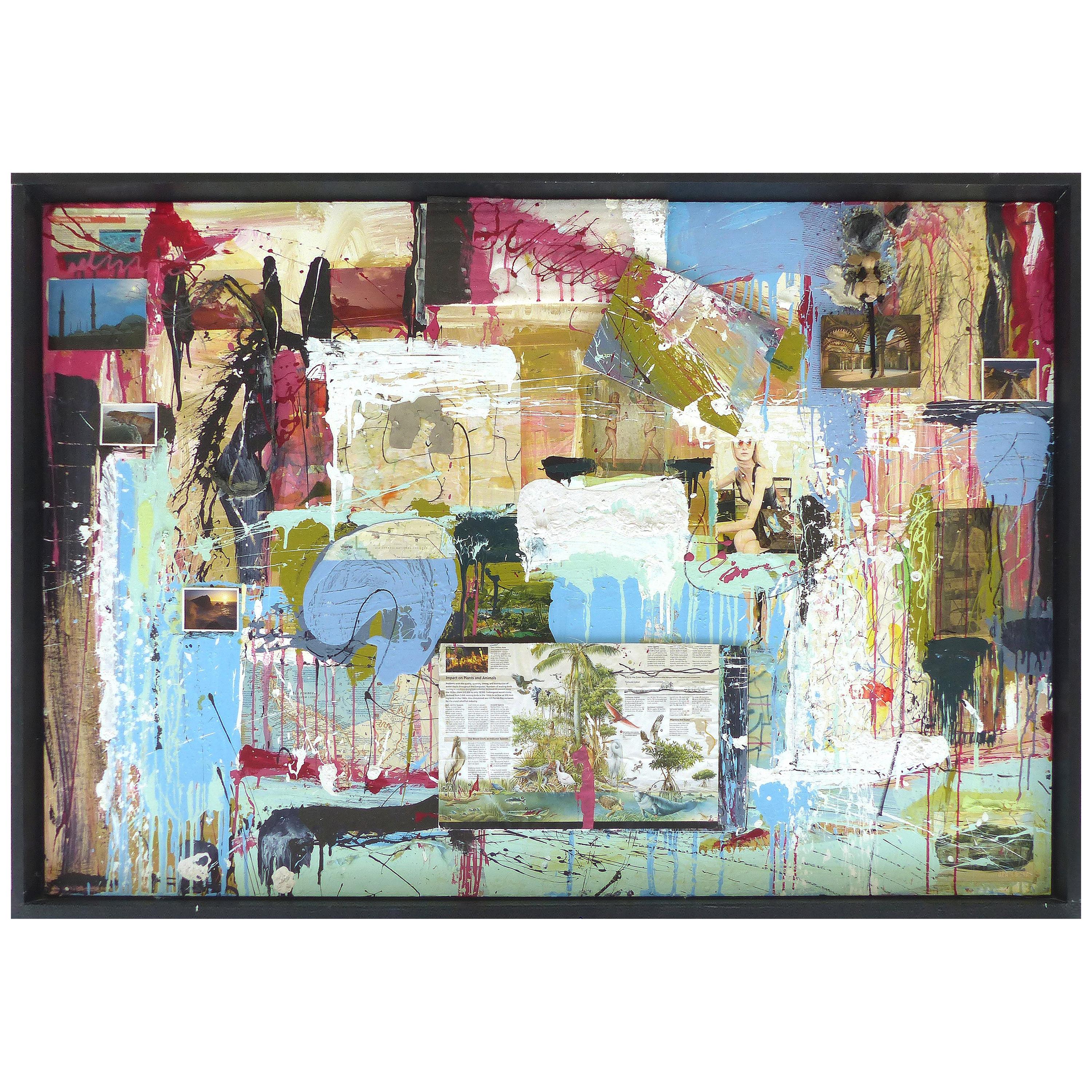  William P. Montgomery Abstract Mixed Media Painting "Swamp Talk 1/2", 2015 For Sale