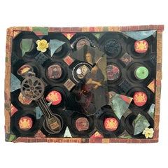 Mixed Media Wall Sculpture on Industrial Wooden Mold