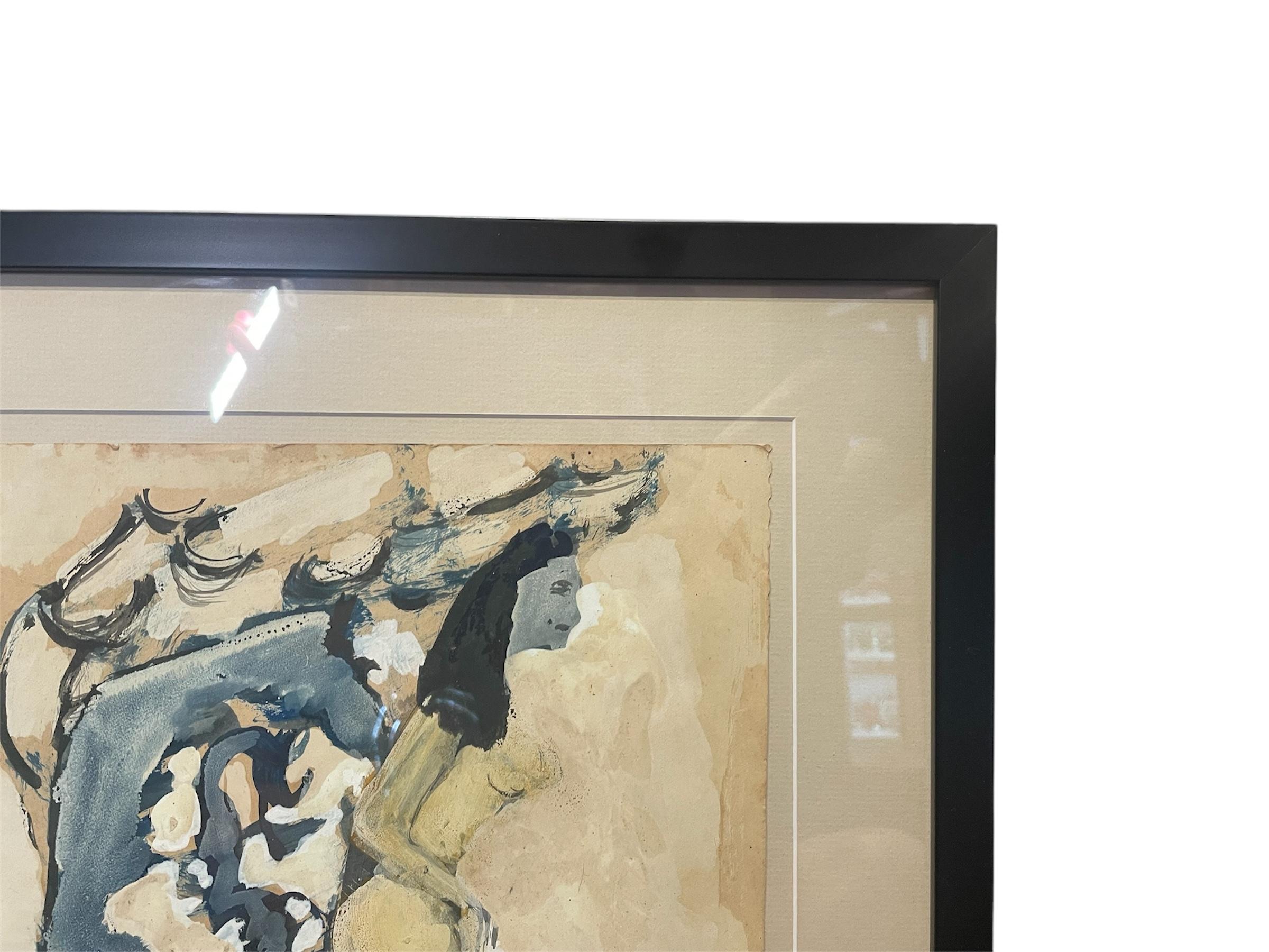20th Century Mixed Medium Modern Painting By Salvador Benitez For Sale