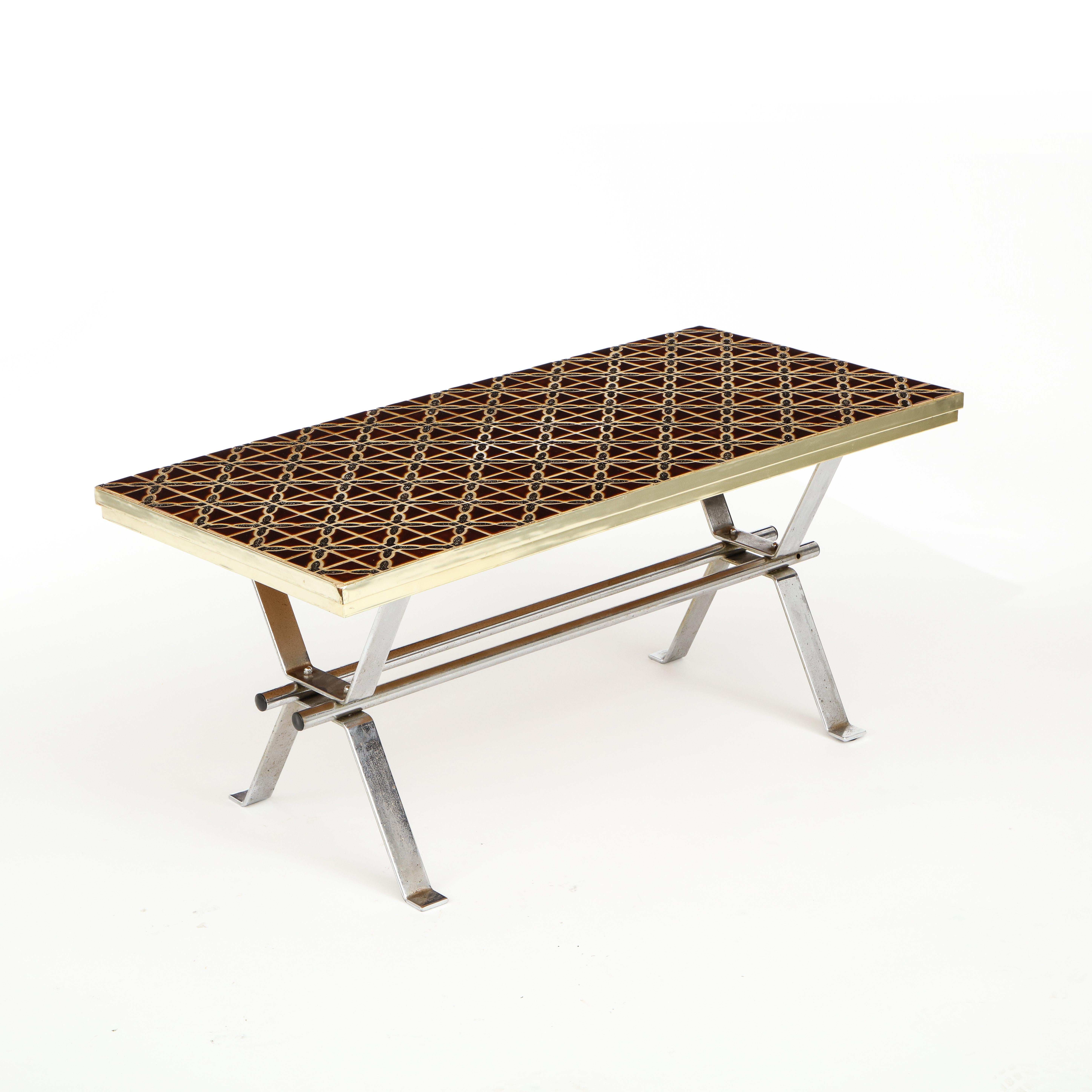 mixed metal coffee table