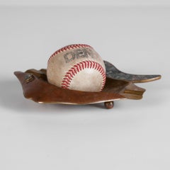 Cendrier en métal mélangé en forme de poisson d'ange avec incrustation d'ormeau