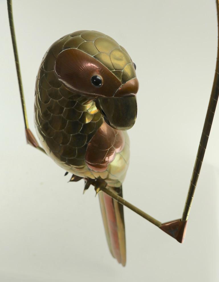 Brass Mixed Metal Bird Sculpture by Sergio Bustamante