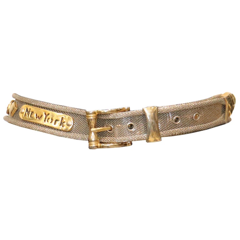 Vintage Boho Bronze, Silver and Gold Mixed Metal Belt Wide Woven Faux Leather Gold Bronze Metallic Belt Vintage  main image 2