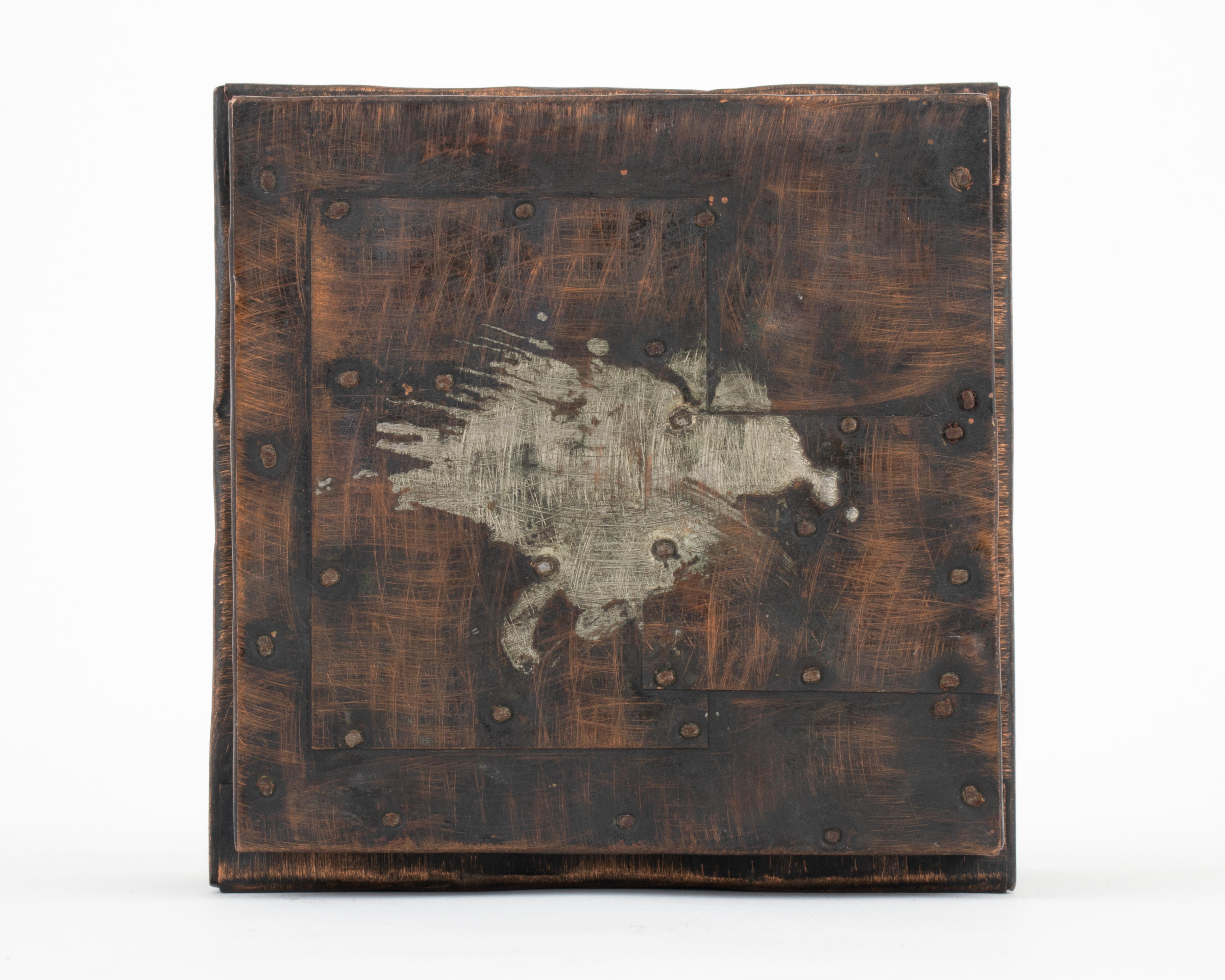 Boîte en patchwork de métaux mélangés par Paul Evans en vente 5